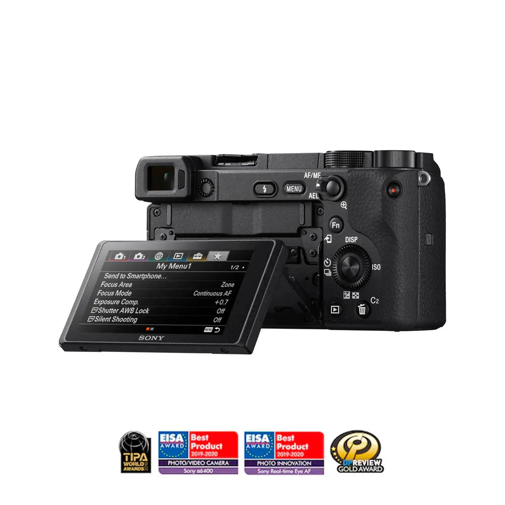 Sony Cámara Digital Mirrorless APS-C ILCE-6400K: A6400 + Lente SELP16502