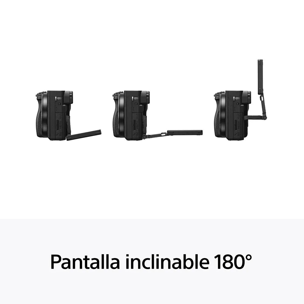 Sony Cámara Digital Mirrorless APS-C ILCE-6400K: A6400 + Lente SELP16502