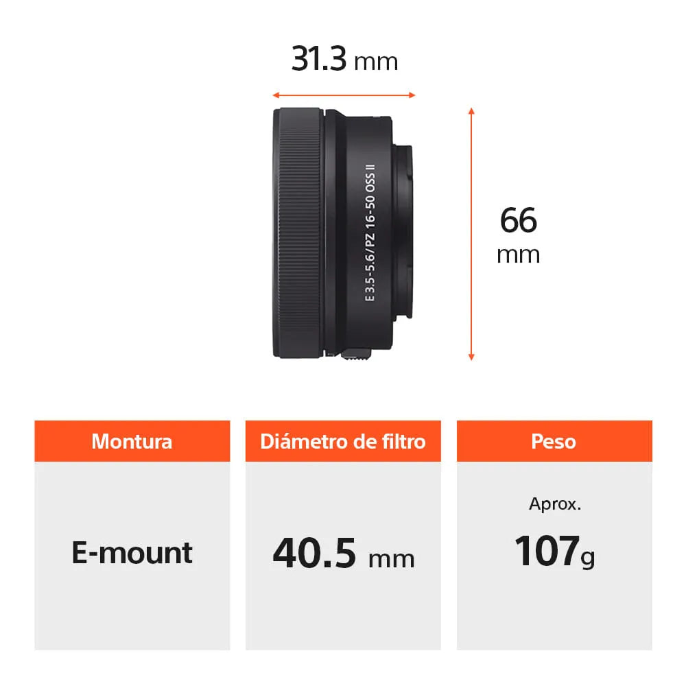 Sony Cámara ZV-E10 II para vlogs + Lente SELP16502
