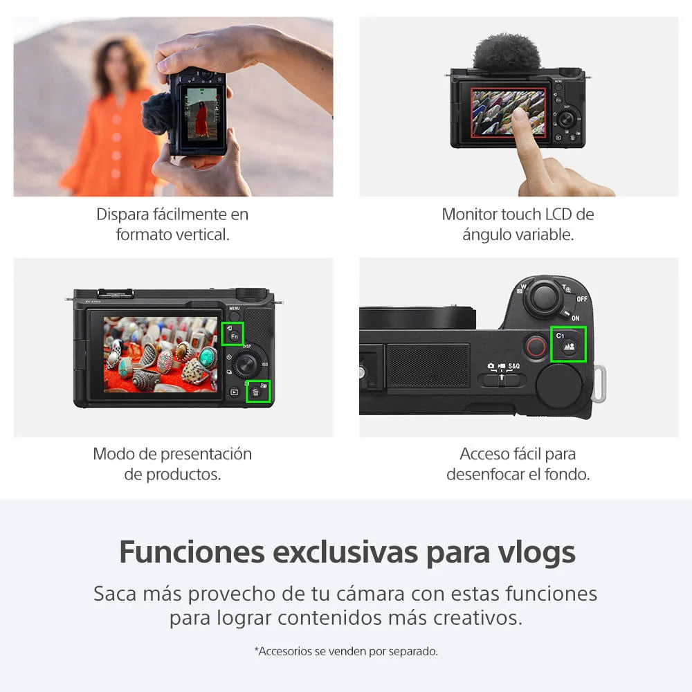 Sony Cámara ZV-E10 II para vlogs + Lente SELP16502