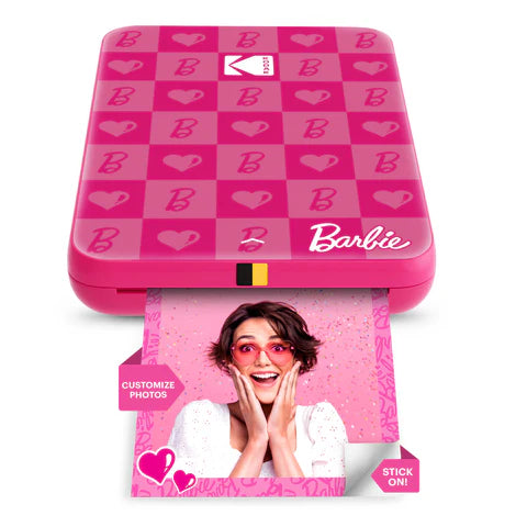 Impresora fotográfica portátil instantánea inalámbrica Barbie x Kodak Step Slim de estilo icónico