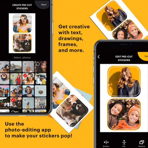 KODAK Zinc precortado de 2" x 3" Papel fotográfico adhesivo 30 hojas