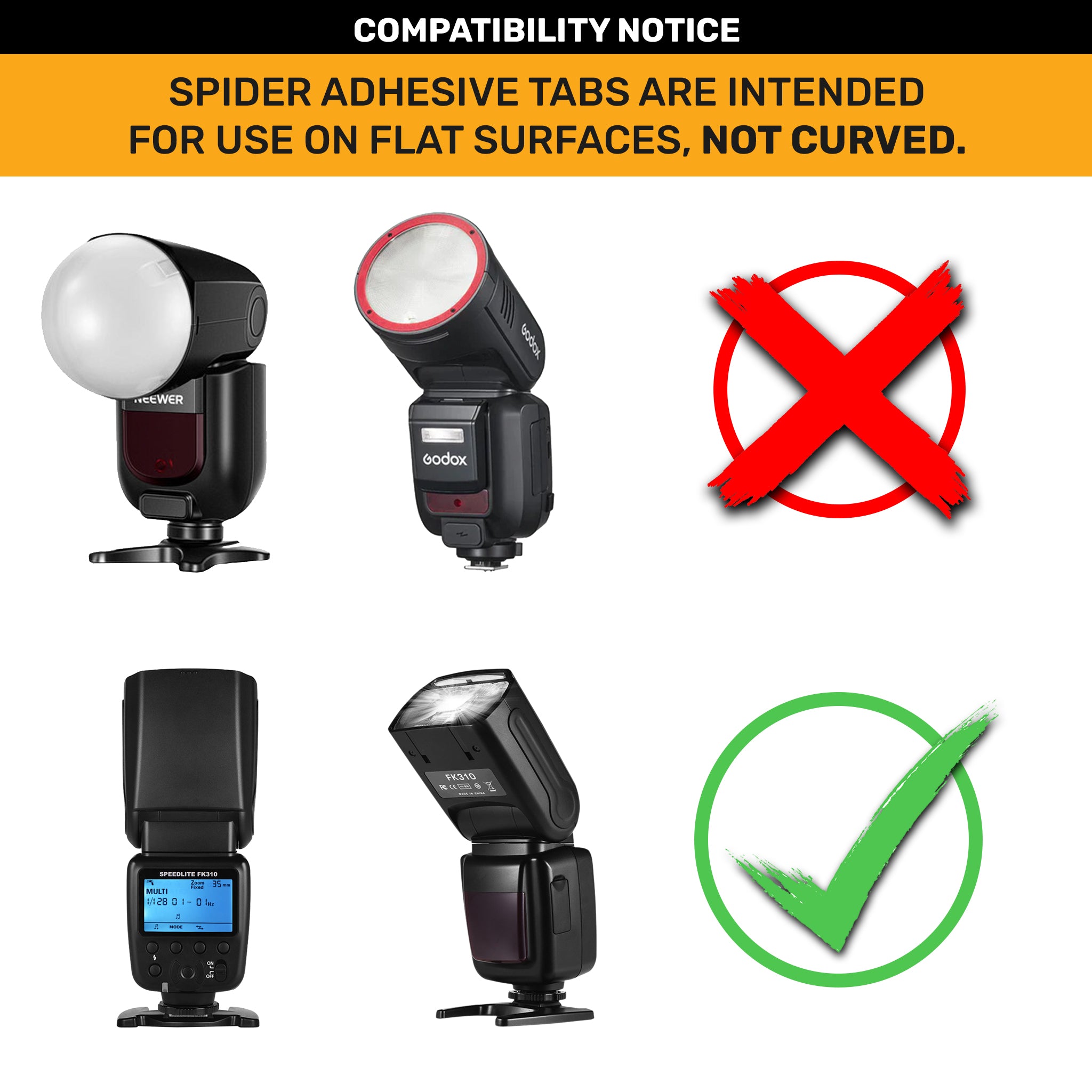 Kit de adaptador para accesorios SpiderMonkey para flash, fotómetro y batería