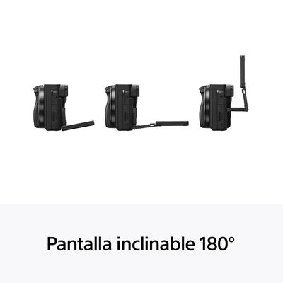 Sony Cámara Digital Mirrorless APS-C ILCE-6400K: A6400 + Lente SELP16502