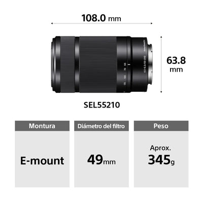 Sony Cámara Digital Mirrorless APS-C ILCE-6100X: A6100 + Lente SELP16502 + Lente SEL55210
