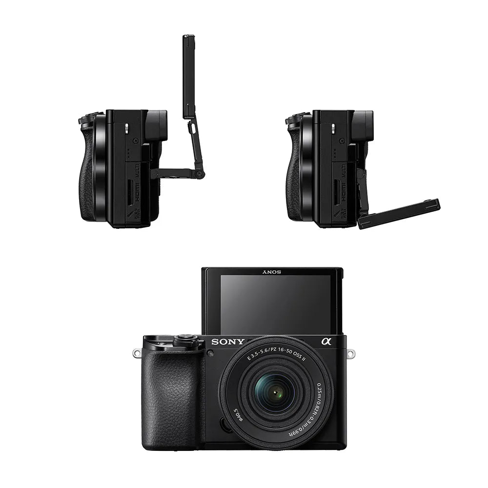 Sony Cámara Digital Mirrorless APS-C ILCE-6100X: A6100 + Lente SELP16502 + Lente SEL55210