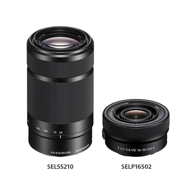 Sony Cámara Digital Mirrorless APS-C ILCE-6100X: A6100 + Lente SELP16502 + Lente SEL55210