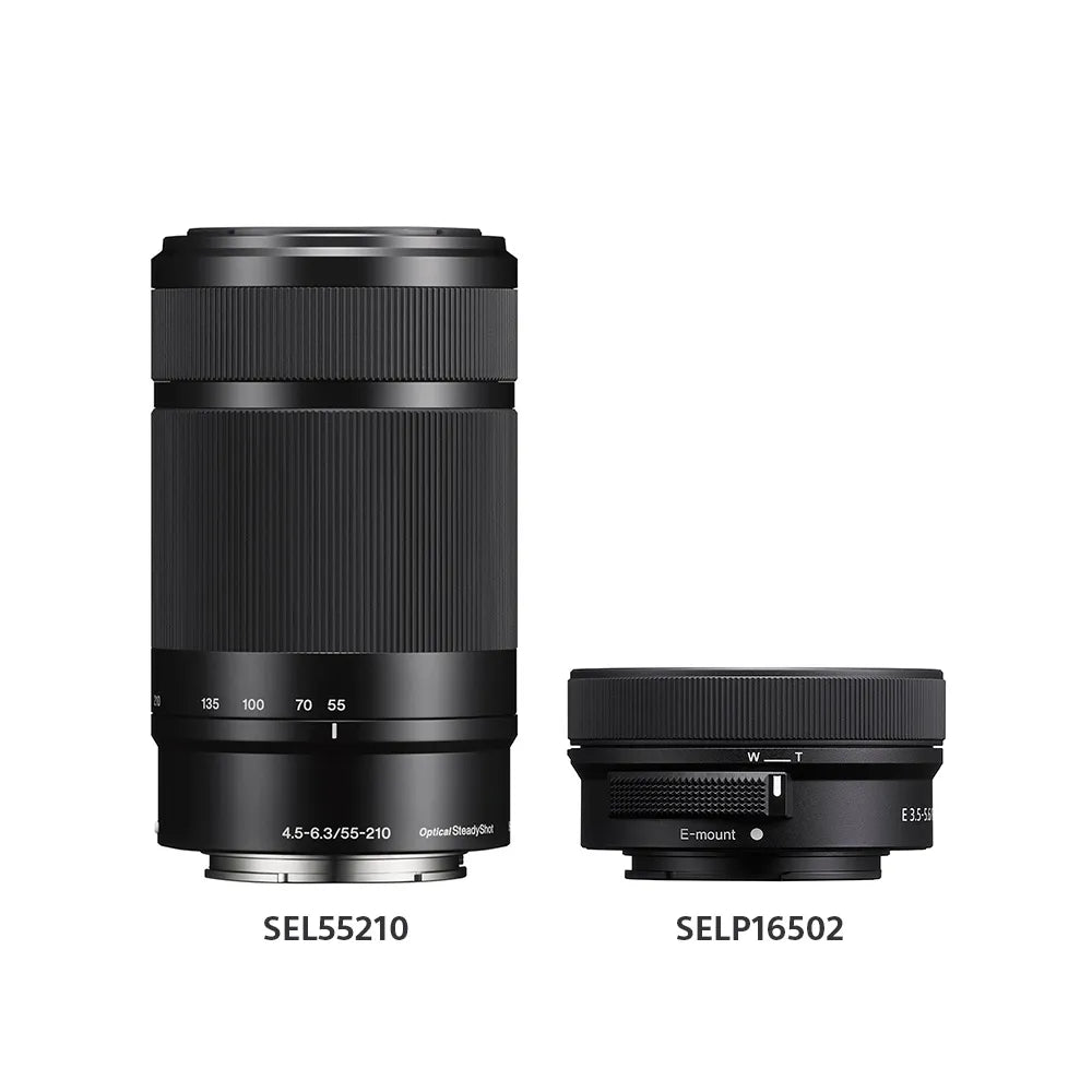 Sony Cámara Digital Mirrorless APS-C ILCE-6100X: A6100 + Lente SELP16502 + Lente SEL55210