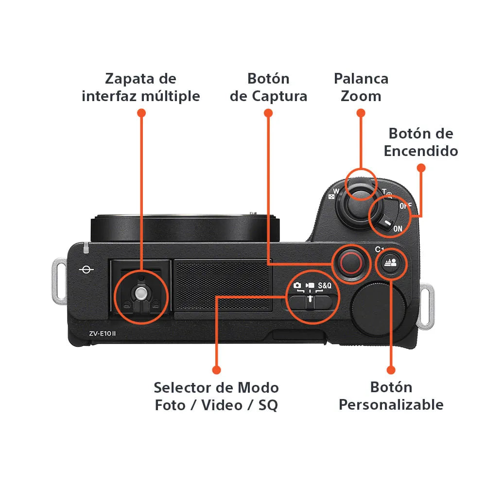 Sony Cámara ZV-E10 II para vlogs + Lente SELP16502