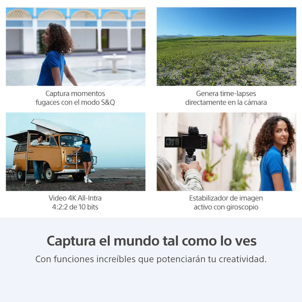 Sony Cámara ZV-E10 II para vlogs + Lente SELP16502