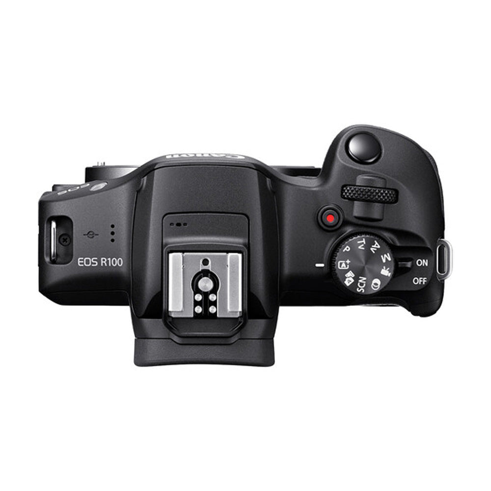 Cámara Mirrorless Canon R100 con lente RF-S 18-45mm IS STM