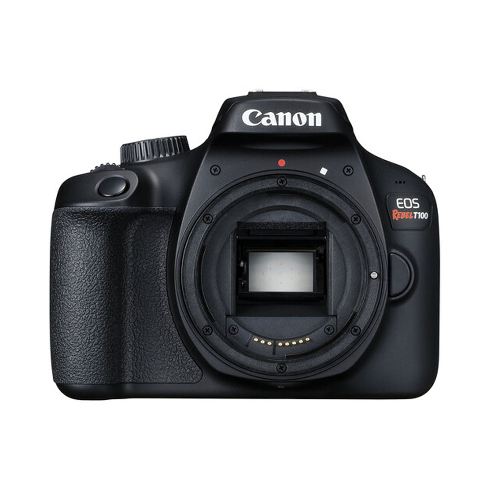 Cámara DSLR Canon EOS Rebel T100 con lente EF-S 18-55mm DC III