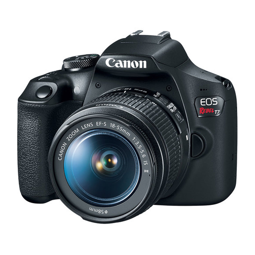 Cámara DSLR Canon EOS Rebel T7 con lente EF-S 18-55mm IS II
