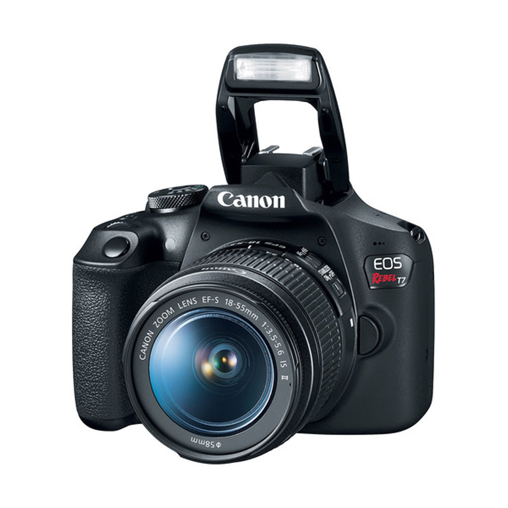 Cámara DSLR Canon EOS Rebel T7 con lente EF-S 18-55mm IS II